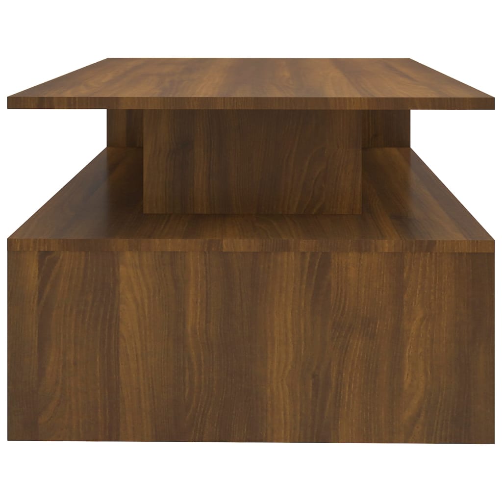 vidaXL Mesa de centro madera contrachapada roble marrón 90x60x42,5 cm