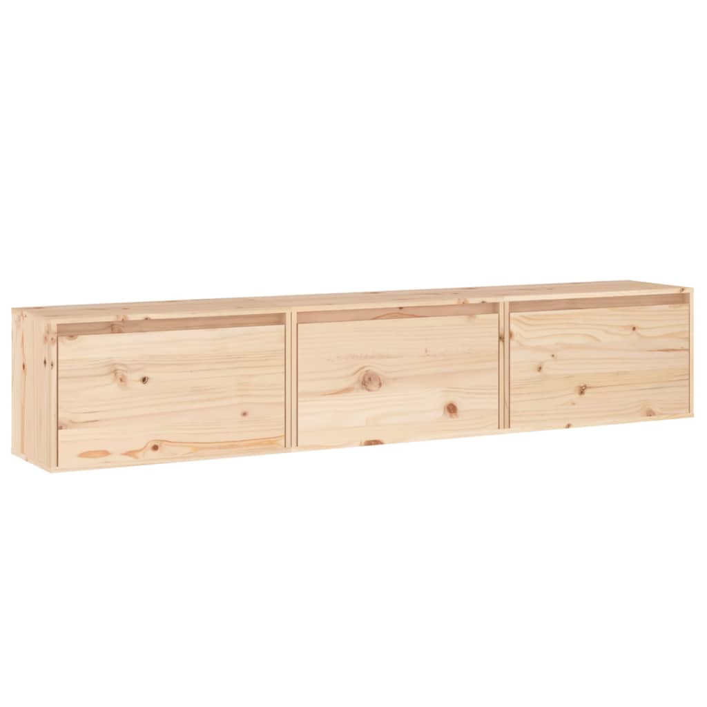 vidaXL Mueble de TV 3 piezas madera maciza de pino
