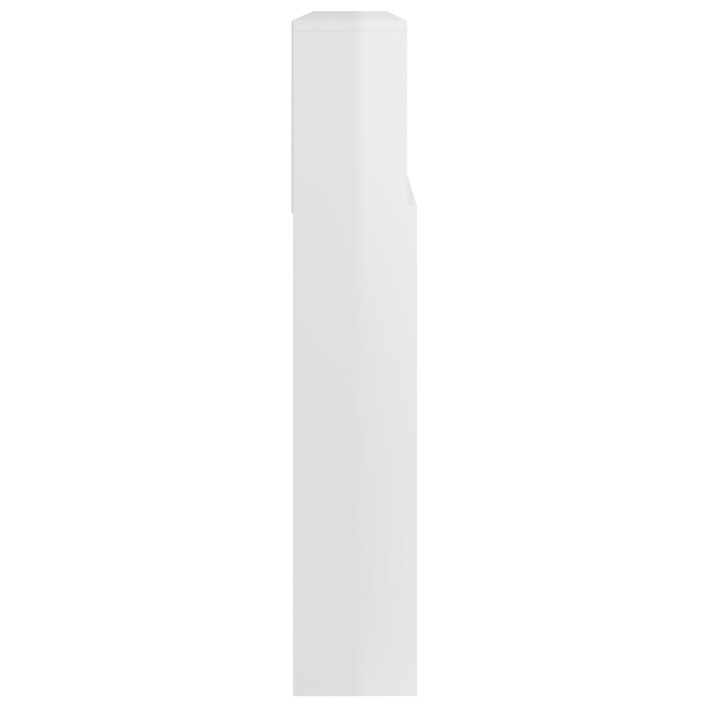 vidaXL Mueble cabecero blanco brillante 220x19x103,5 cm