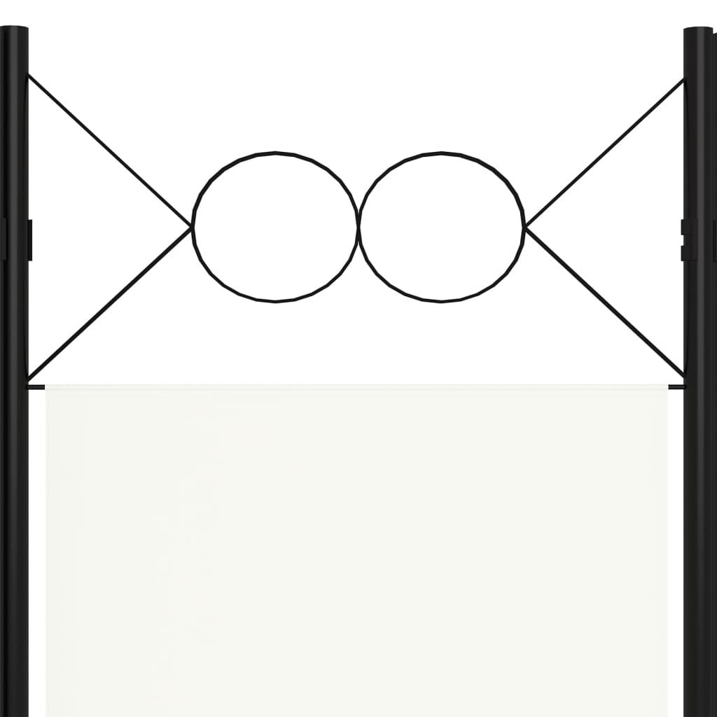 vidaXL Biombo divisor de 4 paneles blanco 160x180 cm