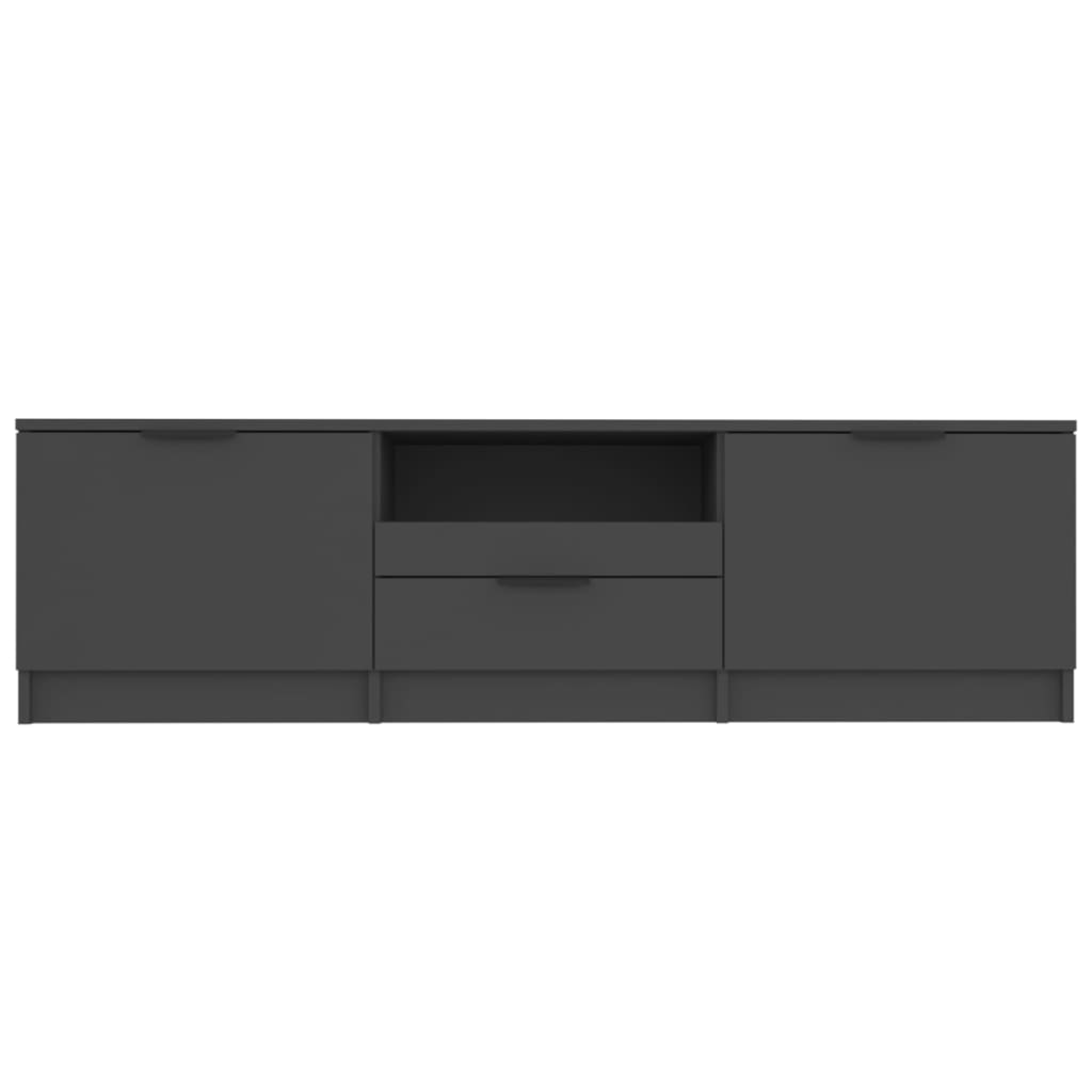 vidaXL Mueble para TV madera contrachapada negro 140x35x40 cm