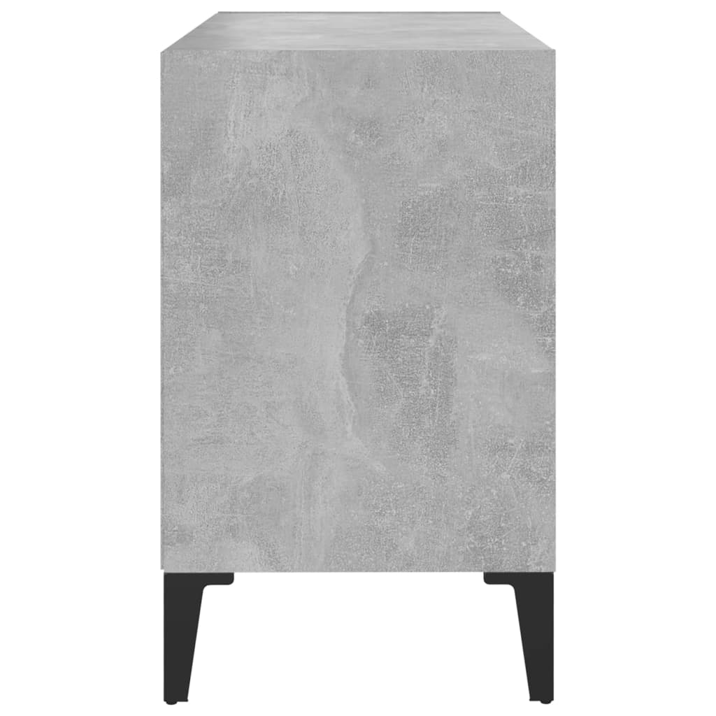 vidaXL Mueble de TV con patas metal gris hormigón 69,5x30x50 cm