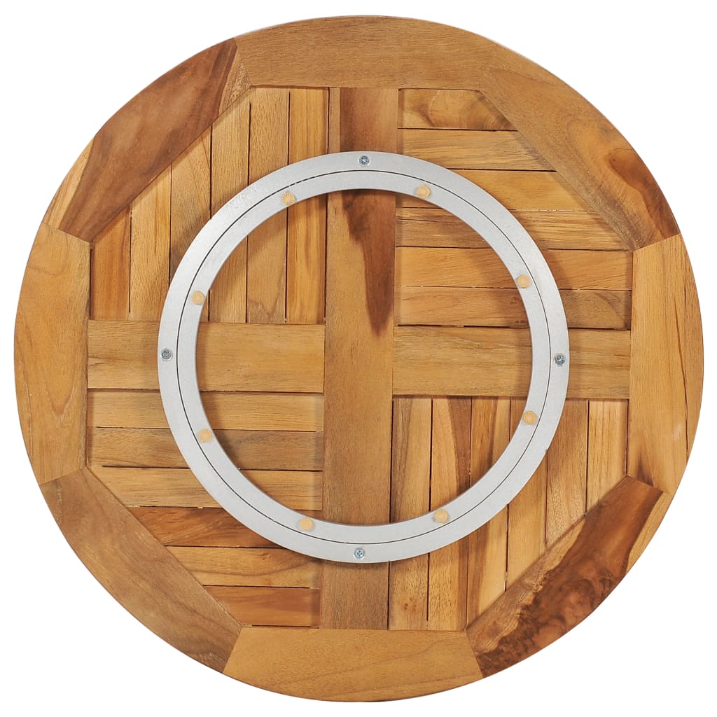 vidaXL Plato giratorio para mesa de madera maciza de teca