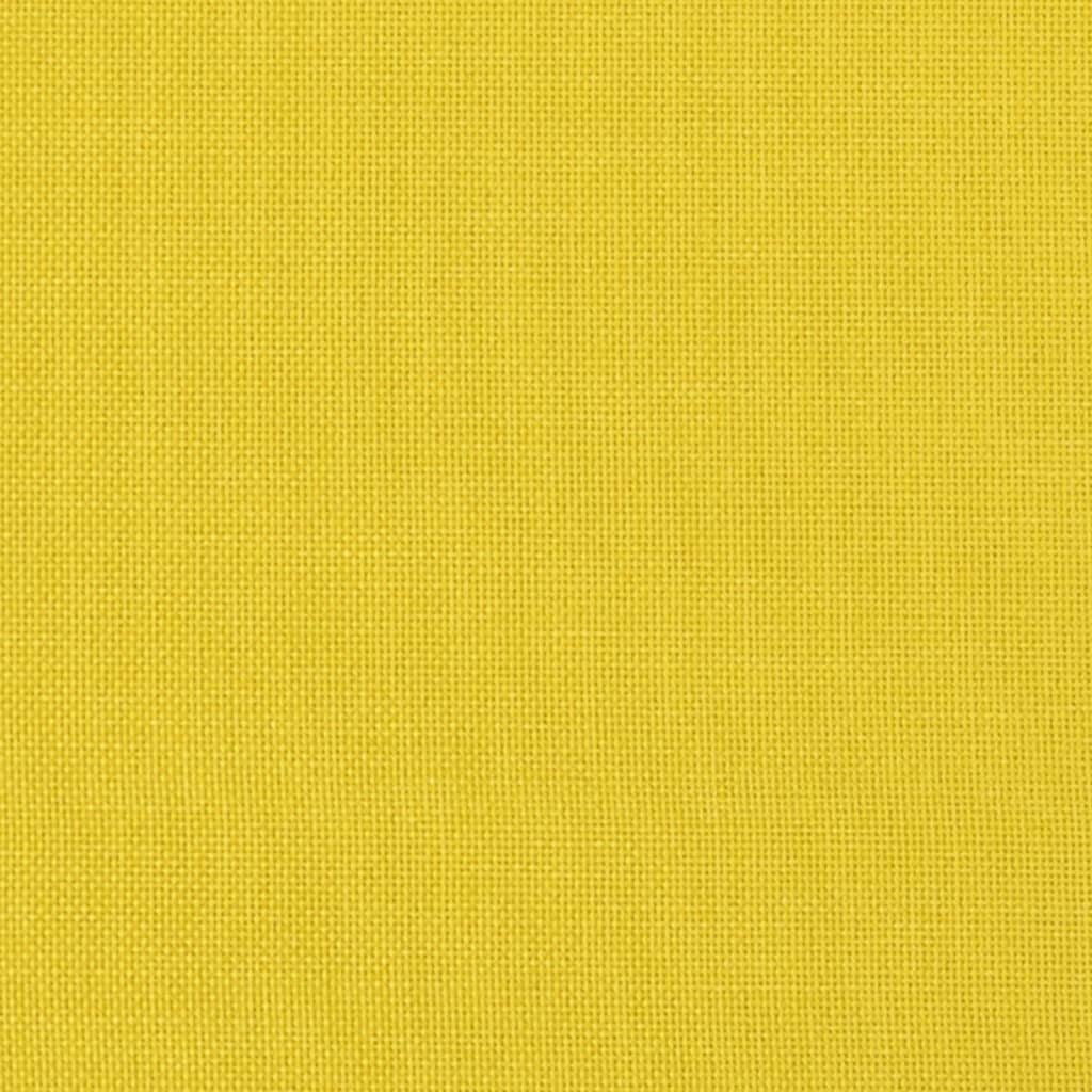 vidaXL Banco de tela amarillo claro 100x64x80 cm