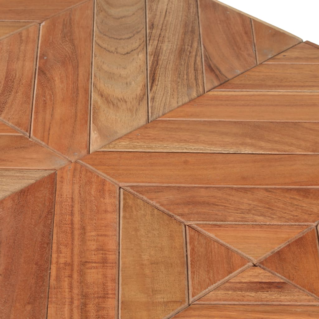 vidaXL Mesa de comedor de madera maciza de mango y acacia 140x70x76 cm