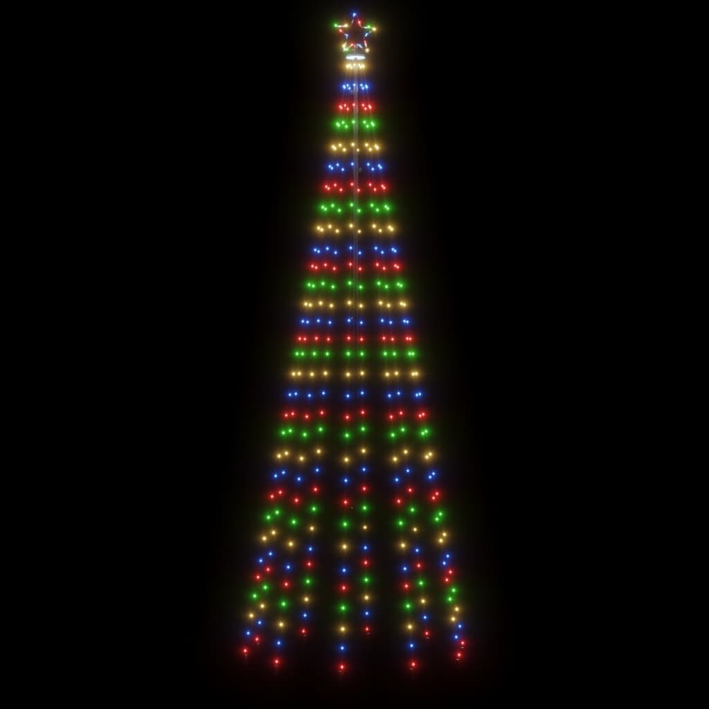 vidaXL Árbol de Navidad con pincho 310 LED de colores 300 cm