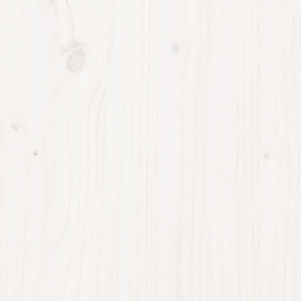 vidaXL Aparador de madera maciza de pino blanco 111x34x60 cm