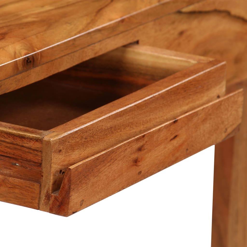 vidaXL Mesa de escritorio con cajones de madera maciza 88x50x90 cm