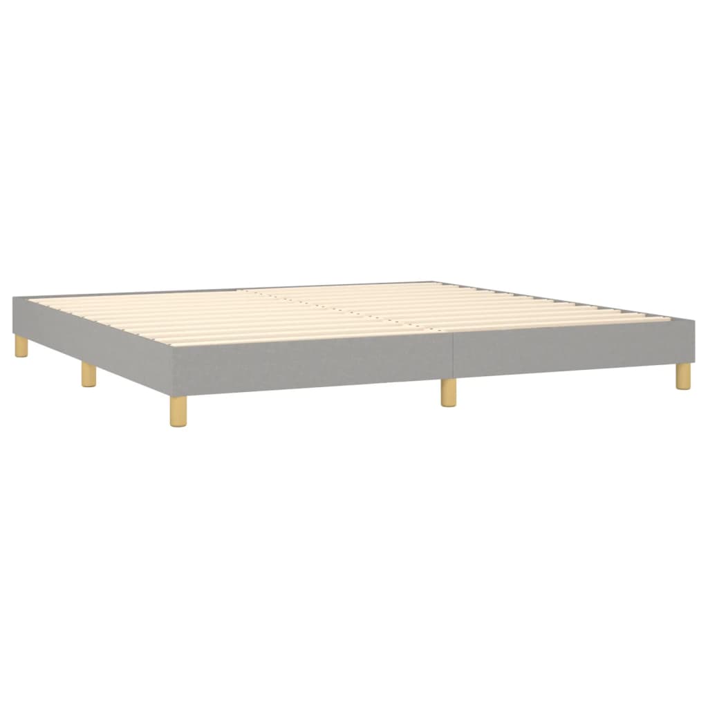 vidaXL Estructura de cama gris claro tela 200x200 cm