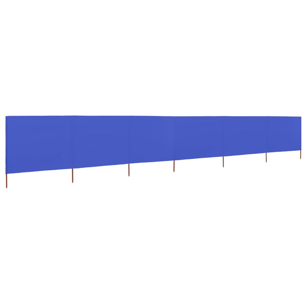 vidaXL Paravientos de playa de 6 paneles tela azul celeste 800x80 cm