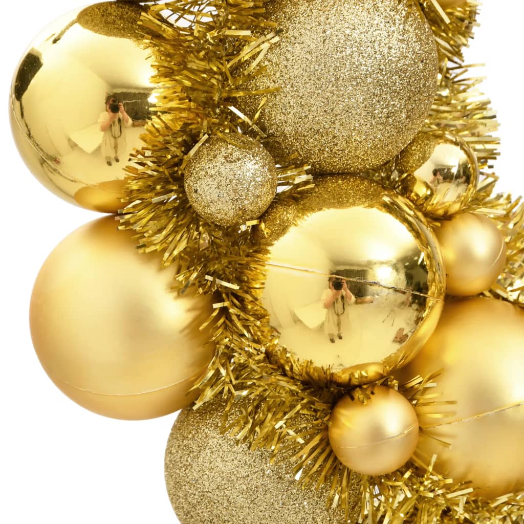 vidaXL Corona de Navidad poliestireno dorada 45 cm