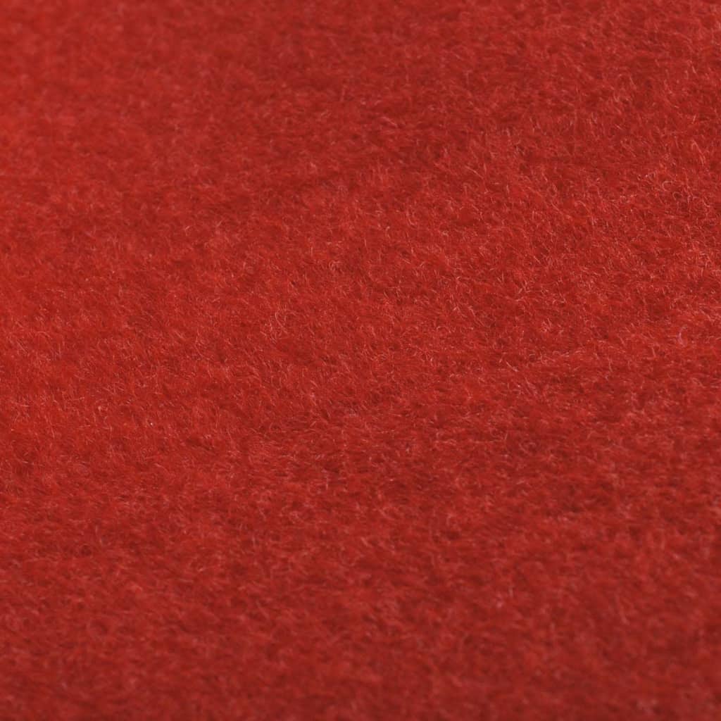 Alfombra de pasillo vidaXL roja 1 x 5 m, muy densa 400 g / m²