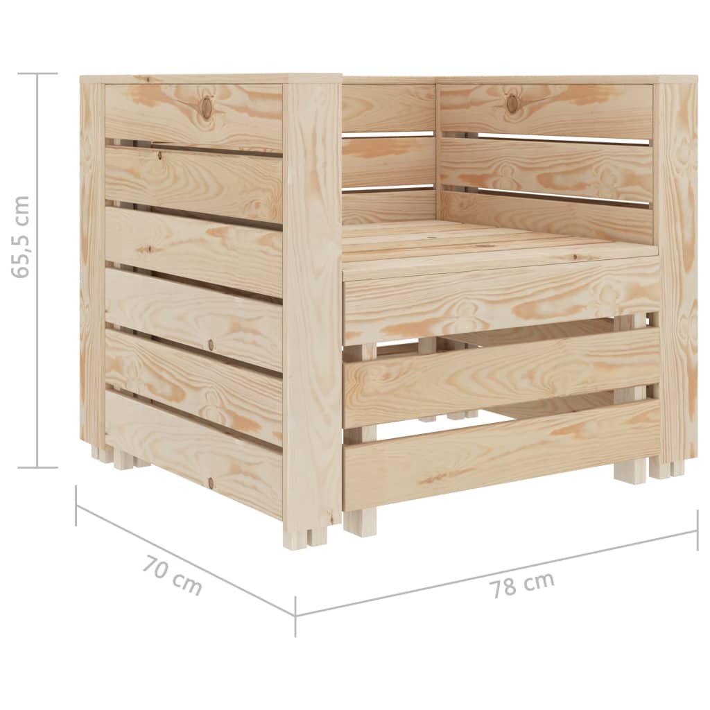 vidaXL Juego de muebles de palets para jardín 6 piezas de madera