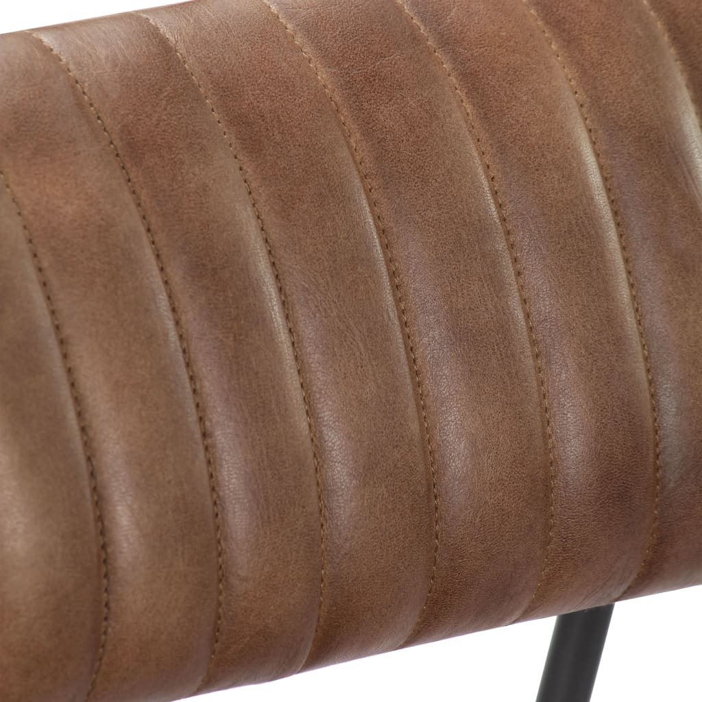 vidaXL Silla mecedora de cuero auténtico marrón claro