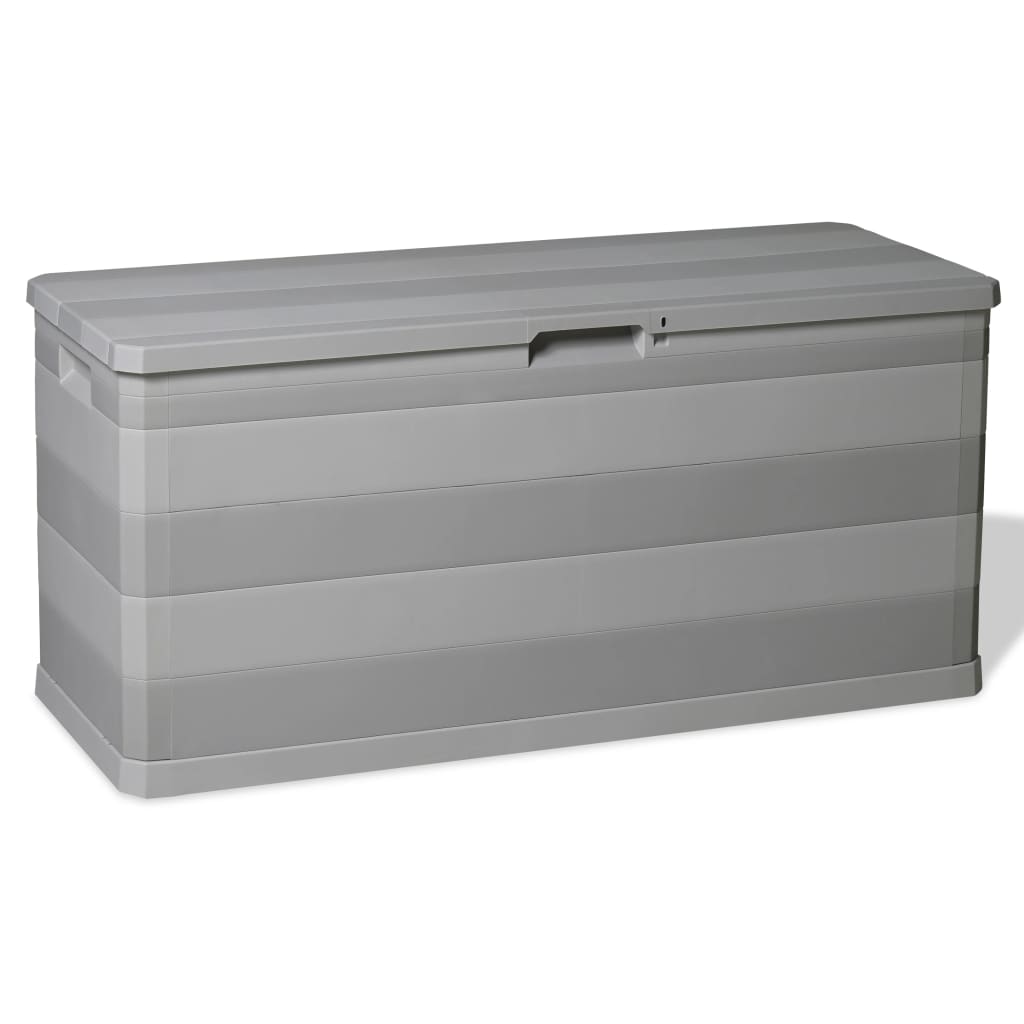 vidaXL Caja de almacenamiento de jardín gris 117x45x56 cm