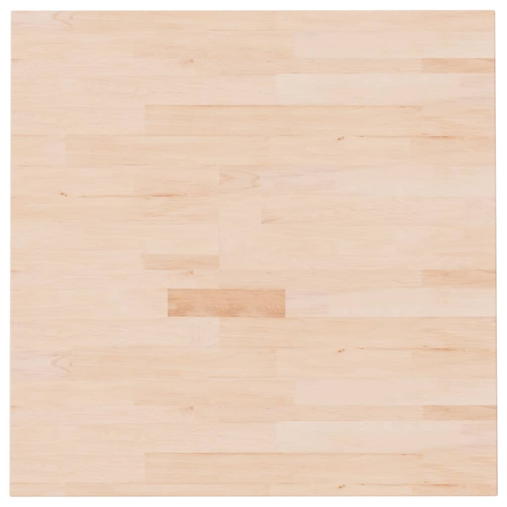 vidaXL Tablero de mesa cuadrada madera de roble sin tratar 70x70x2,5cm