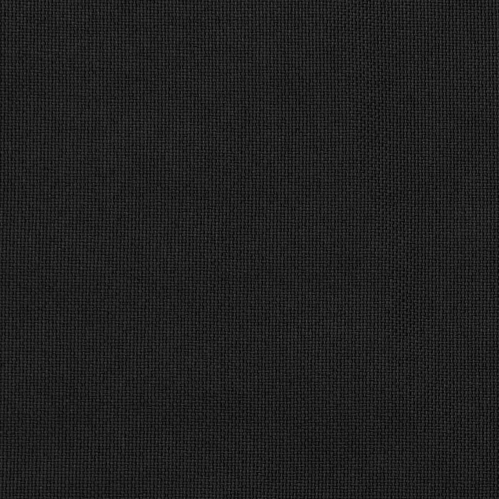 vidaXL Cortina opaca con ojales look de lino negro 290x245 cm