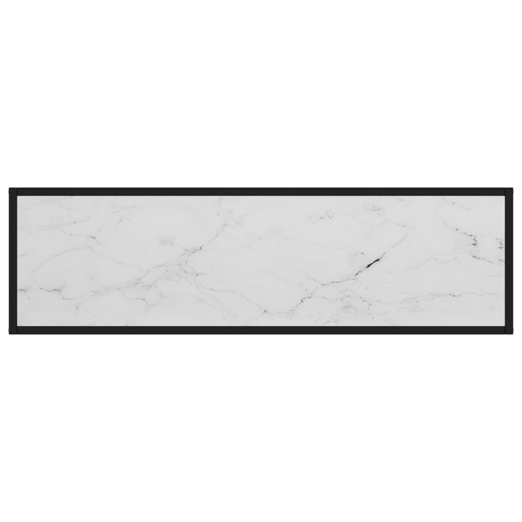 vidaXL Mesa consola vidrio templado blanco 120x35x75 cm