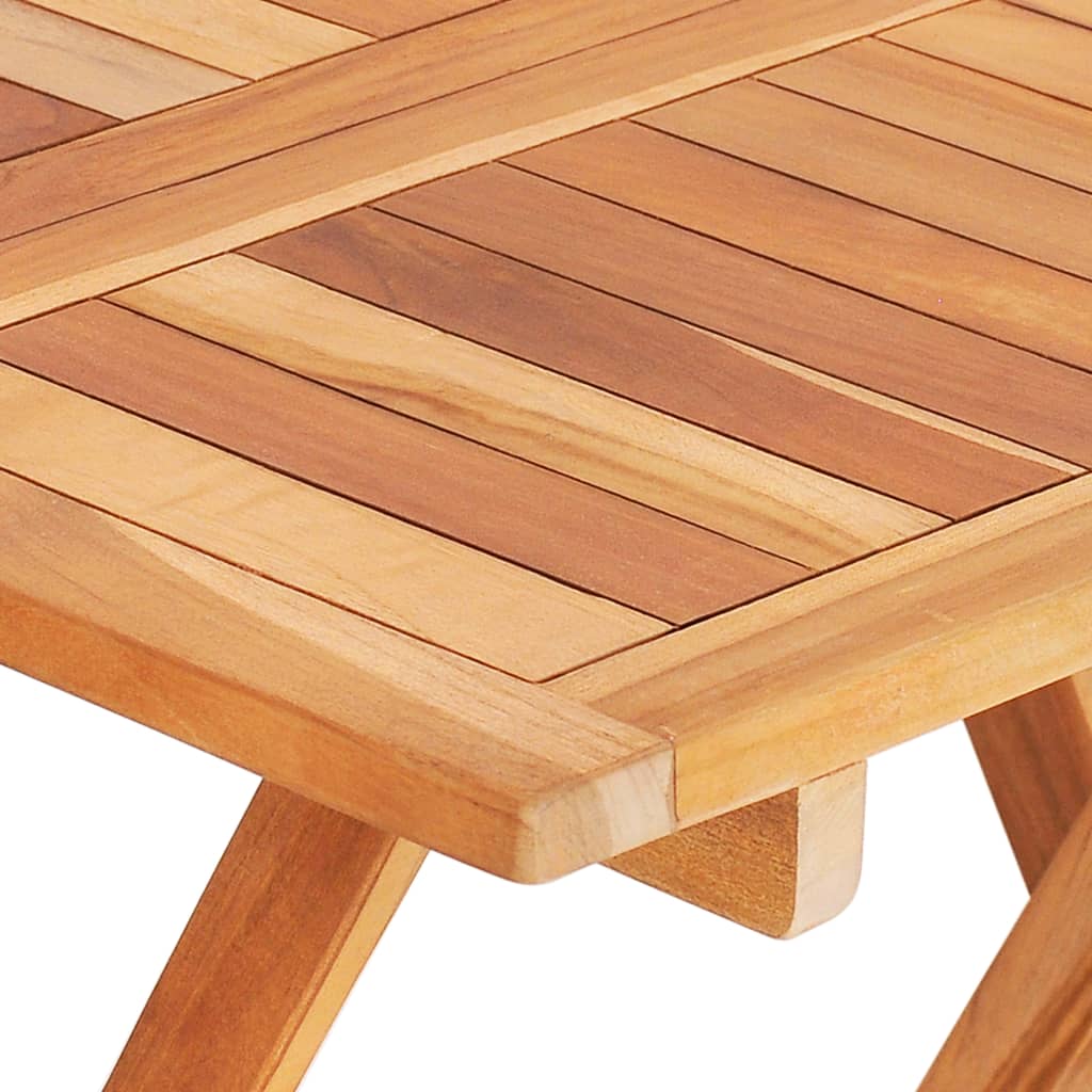 vidaXL Mesa plegable de bistró de madera maciza de teca 60x60x65 cm