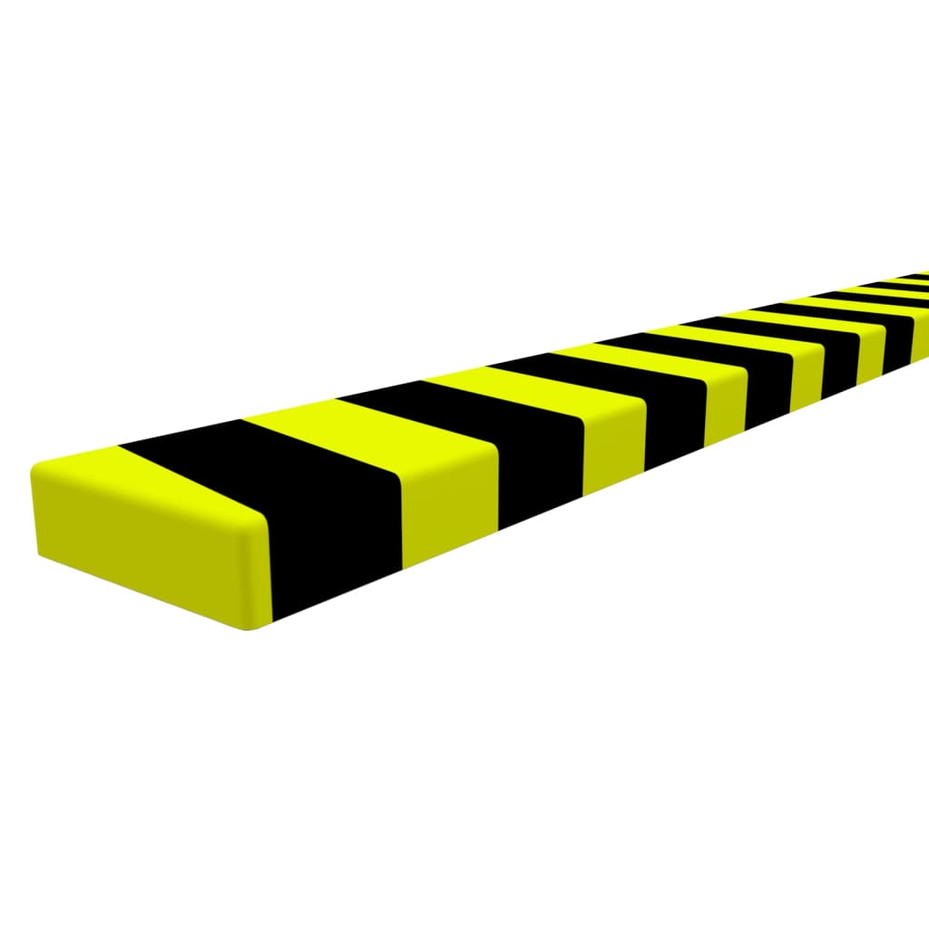 vidaXL Protector de esquina PU amarillo y negro 6x2x101,5 cm
