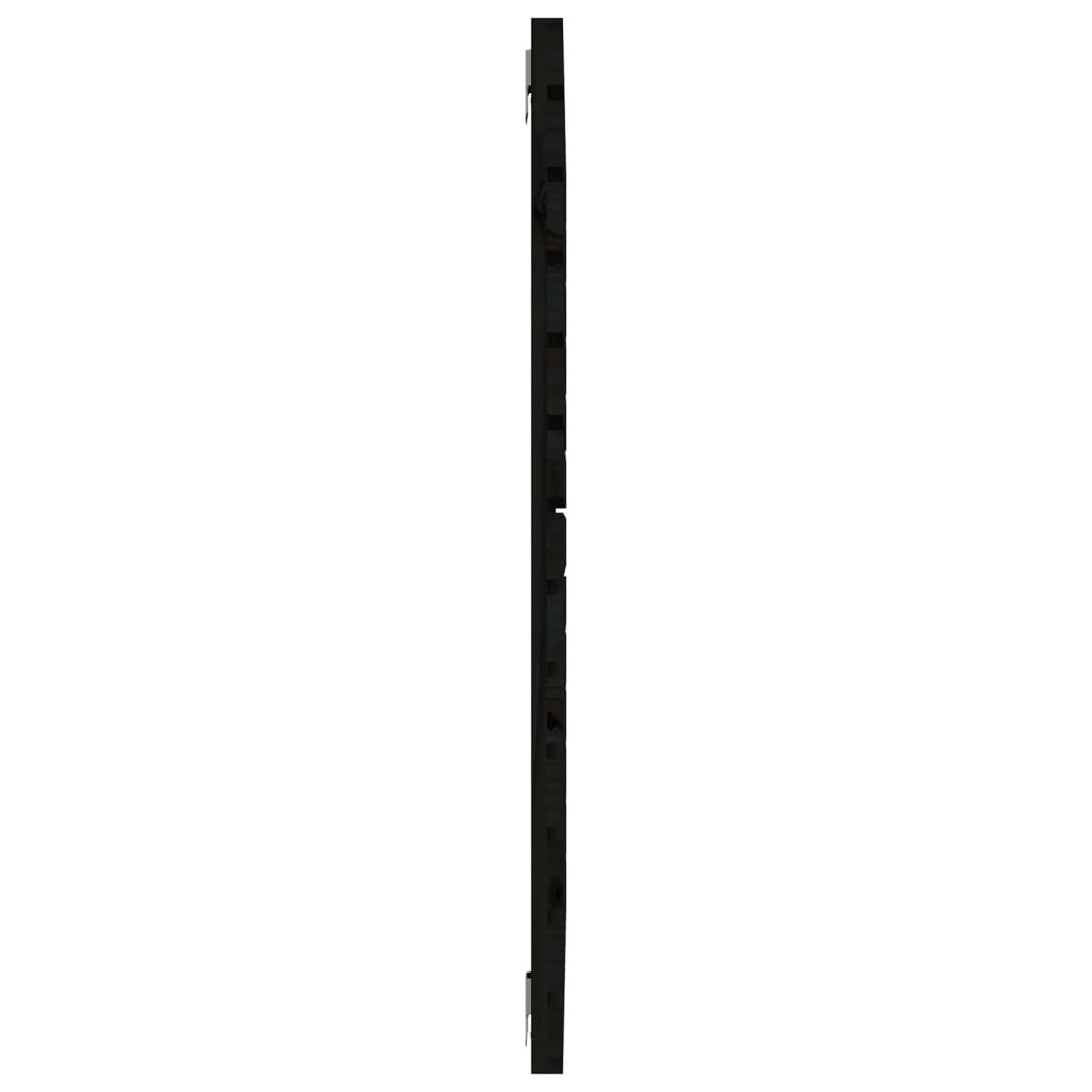 vidaXL Cabecero de cama de pared madera maciza pino negro 81x3x91,5 cm