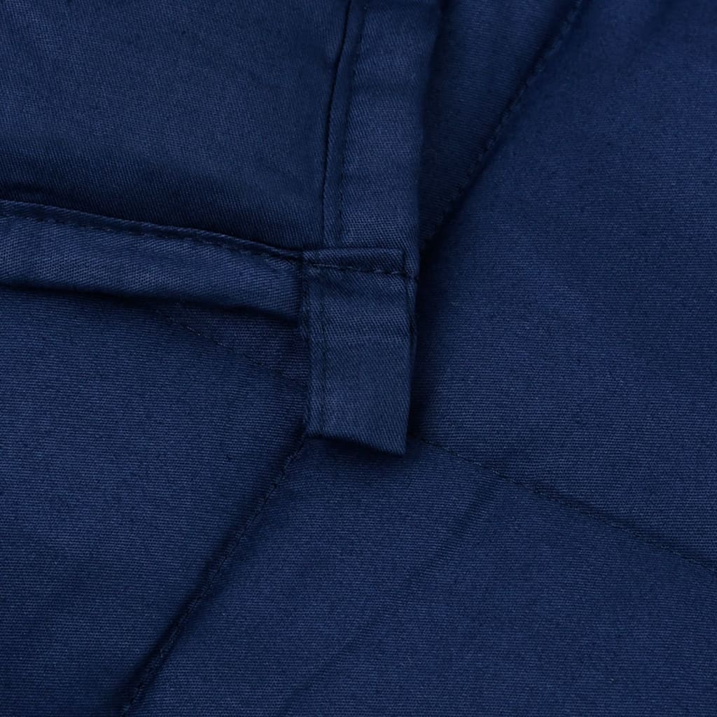 vidaXL Manta con peso tela azul 152x203 cm 7 kg