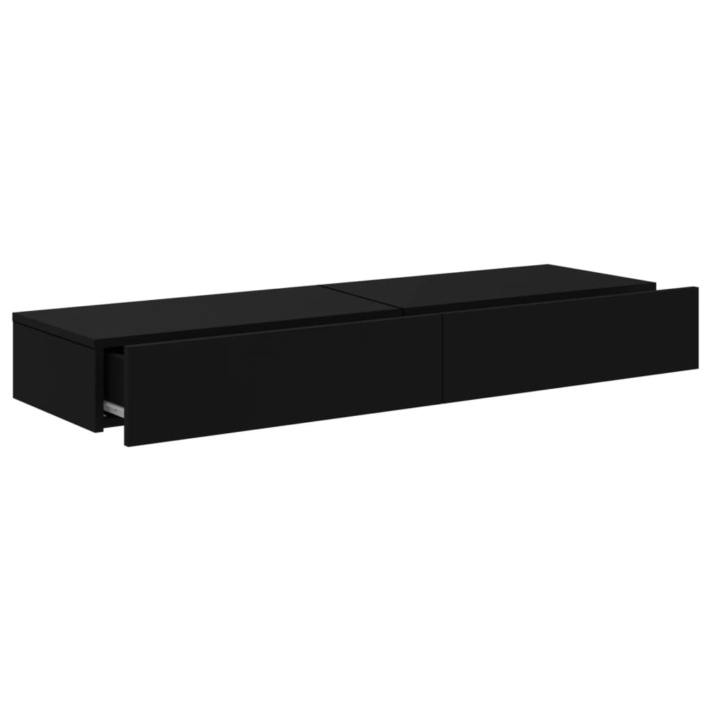 vidaXL Muebles de TV con luces LED 2 uds negro 60x35x15,5 cm