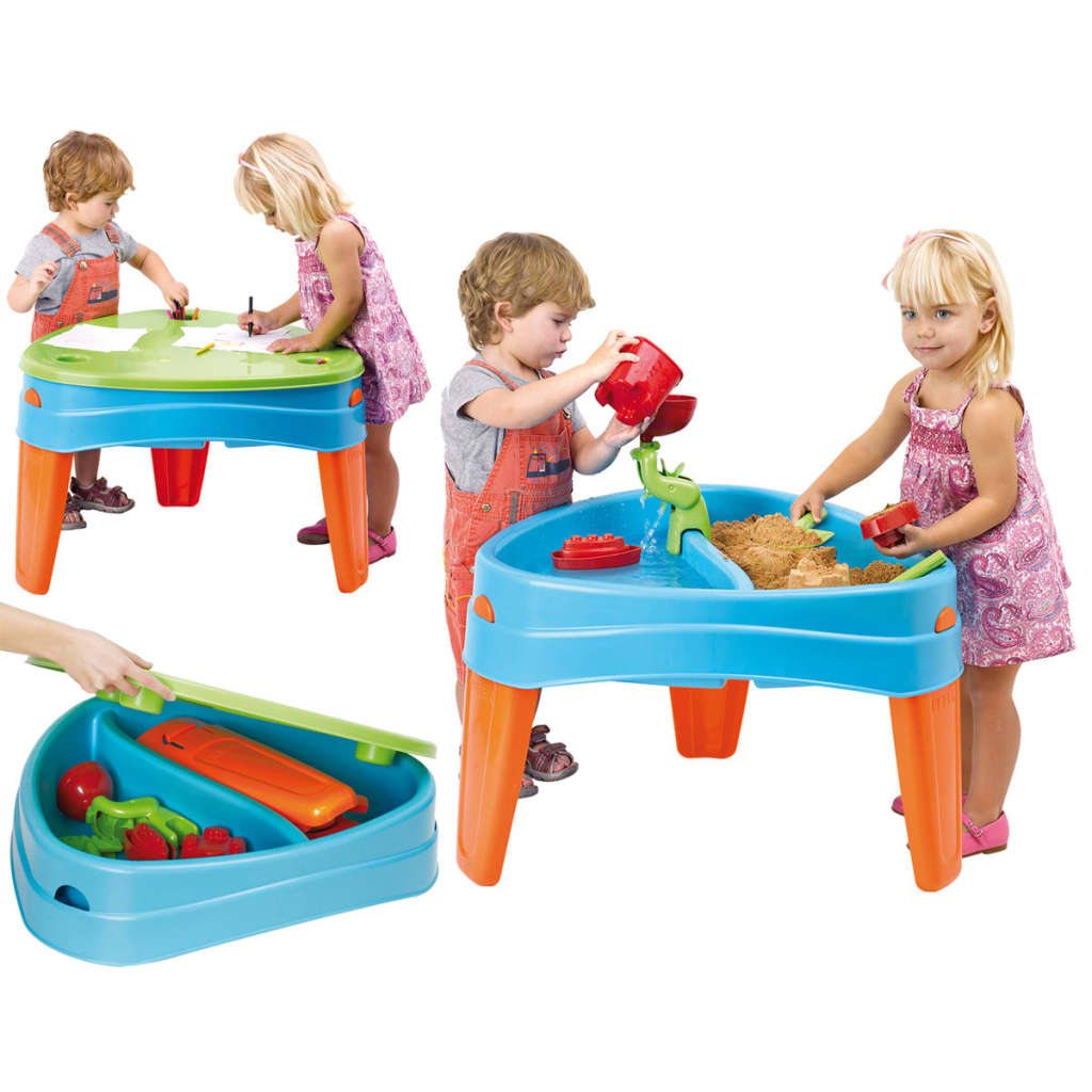 Mesa de juego para niños con arena y agua, marca Feber