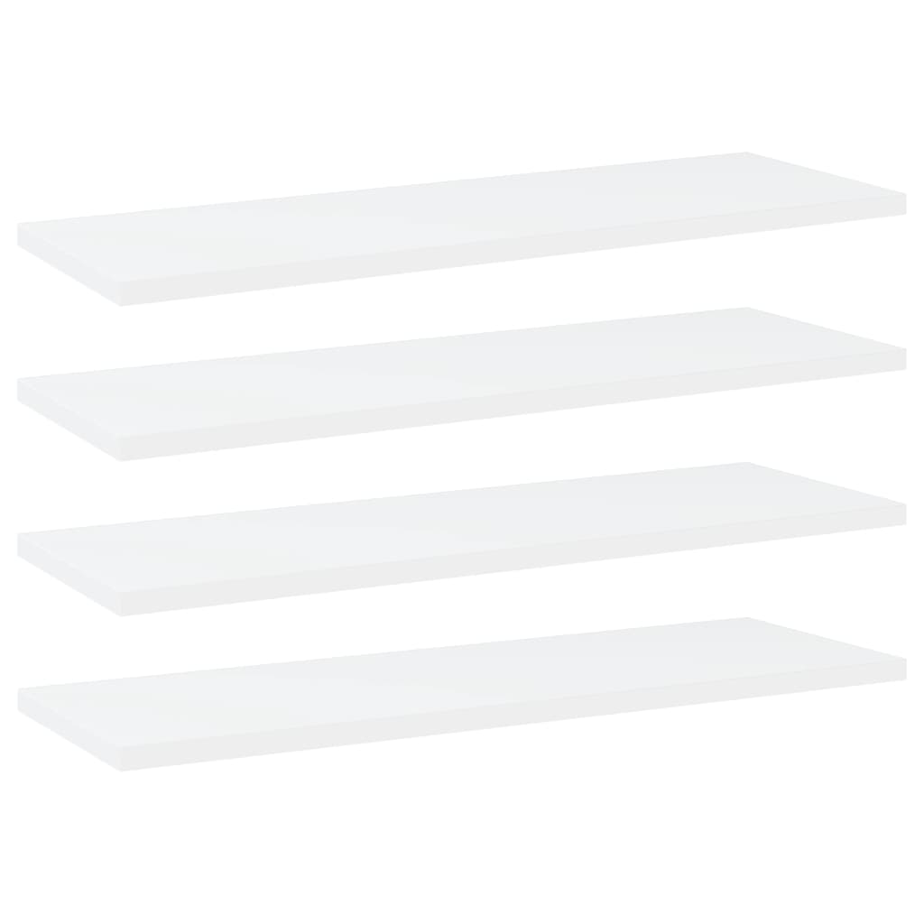 vidaXL Estantes para estantería 4 uds contrachapada blanco 60x20x1,5cm