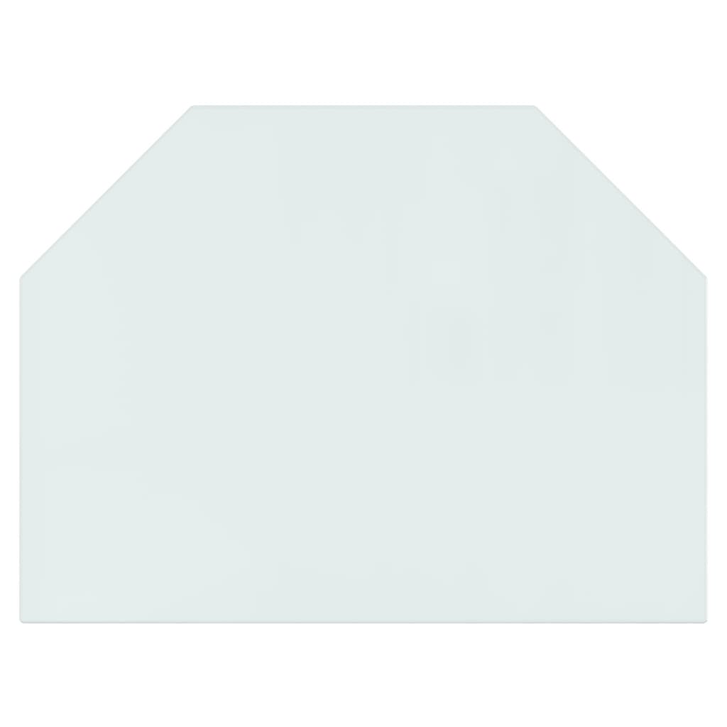 vidaXL Placa de vidrio para chimenea hexagonal 80x60 cm