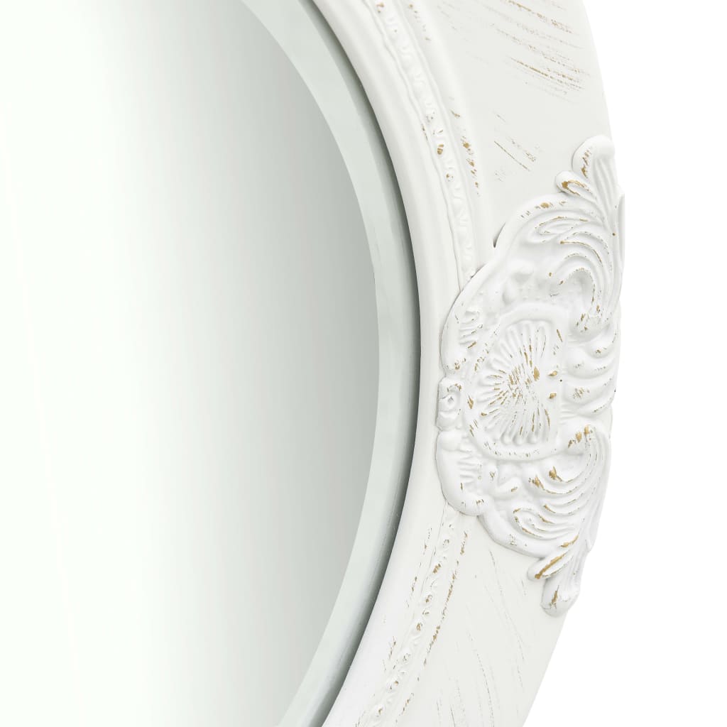 vidaXL Espejo de pared estilo barroco blanco 50 cm