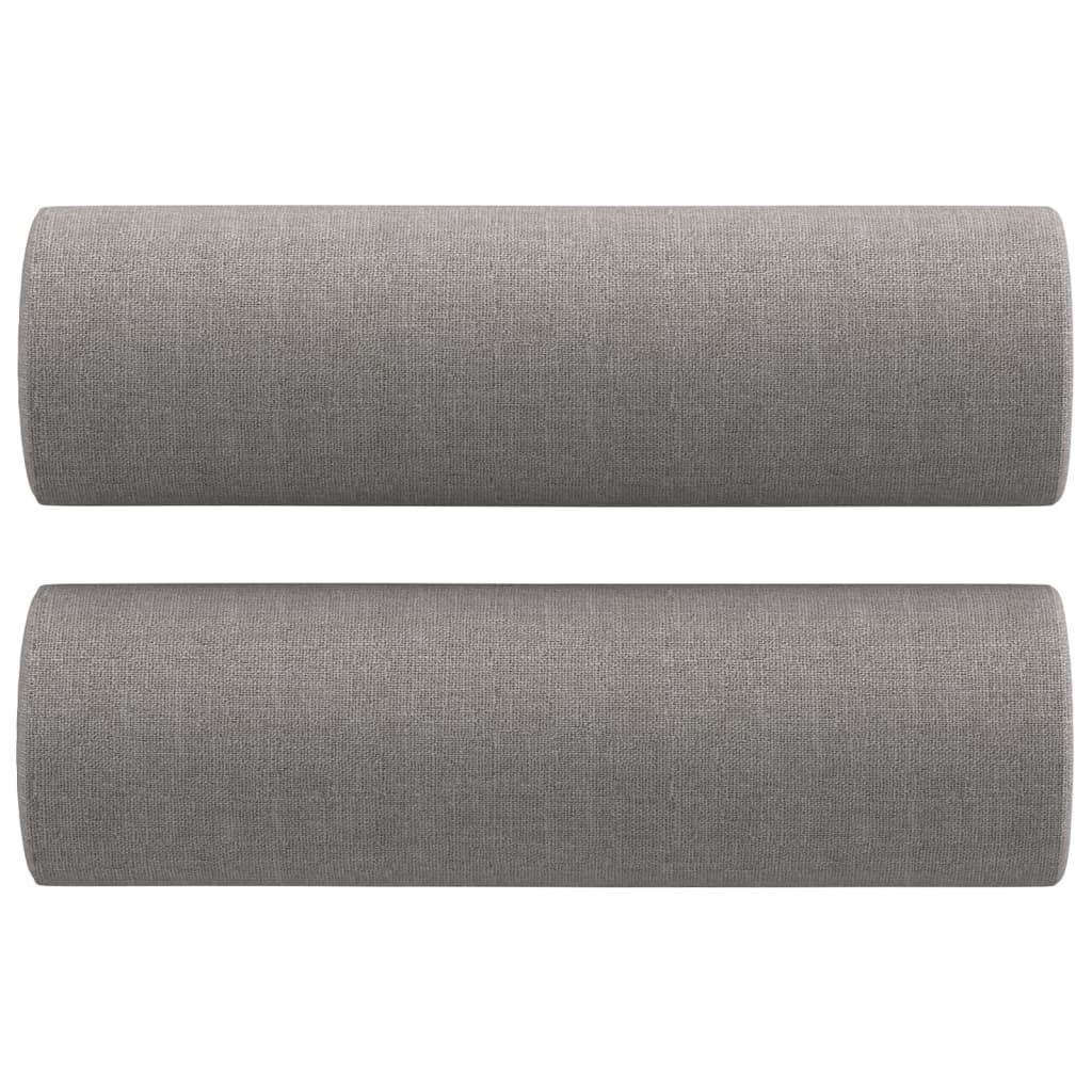 vidaXL Sofá de 3 plazas con almohadas y cojines tela gris claro 180 cm