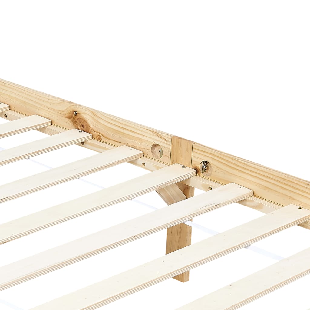 vidaXL Estructura de cama con dosel madera maciza pino 90x200 cm