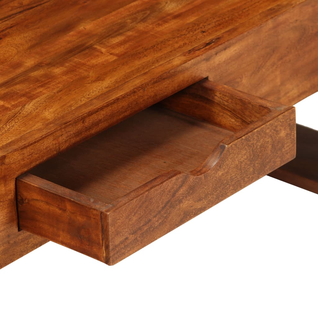 vidaXL Mesa de centro de madera maciza de acacia 100x50x30cm marrón