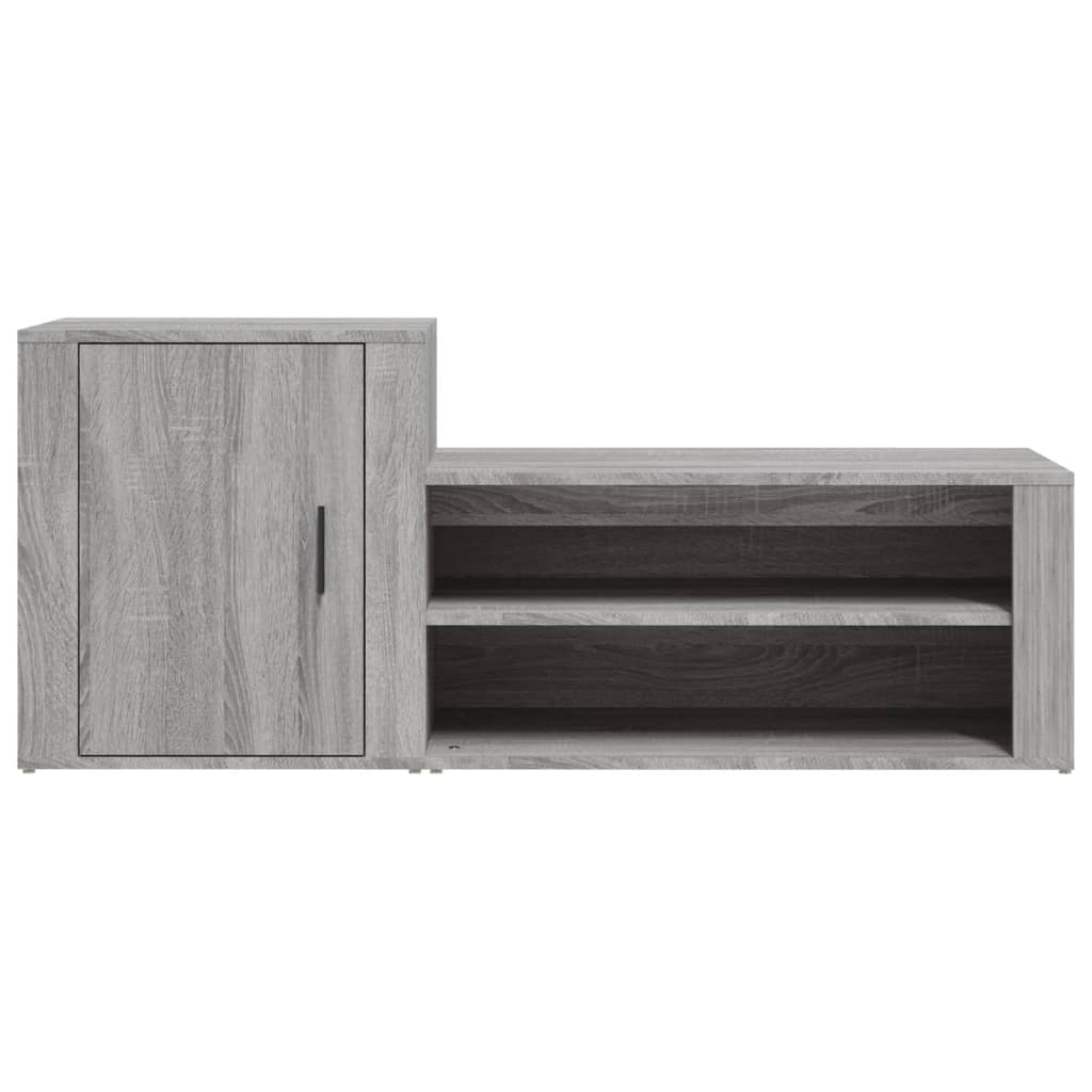 vidaXL Mueble zapatero madera contrachapada gris Sonoma 130x35x54 cm