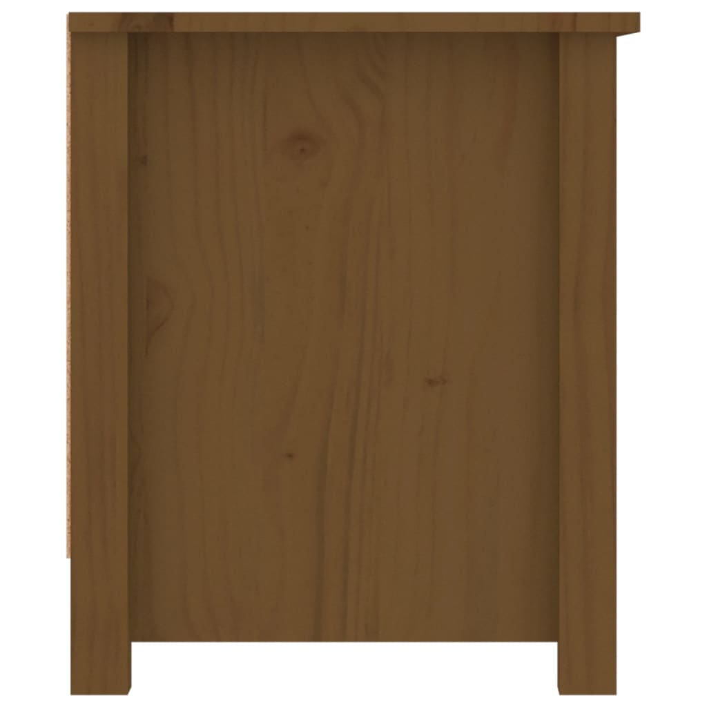 vidaXL Armario zapatero madera maciza pino marrón miel 110x38x45,5cm
