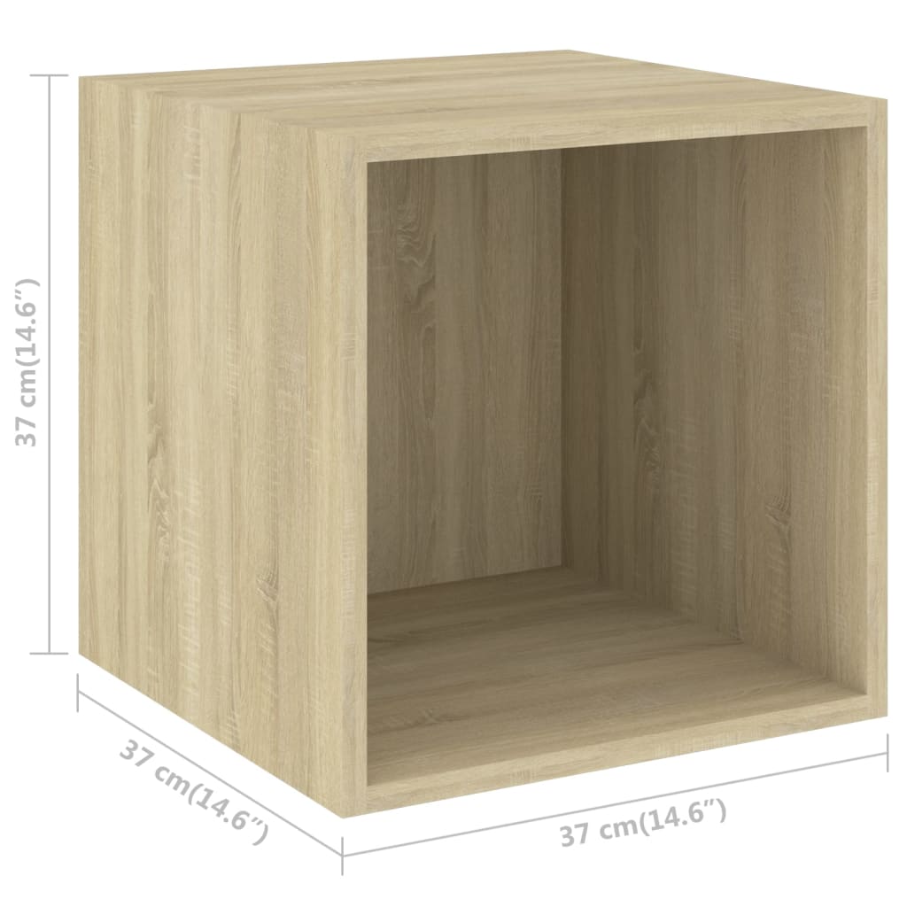 vidaXL Armario de pared madera contrachapada roble sonoma 37x37x37 cm