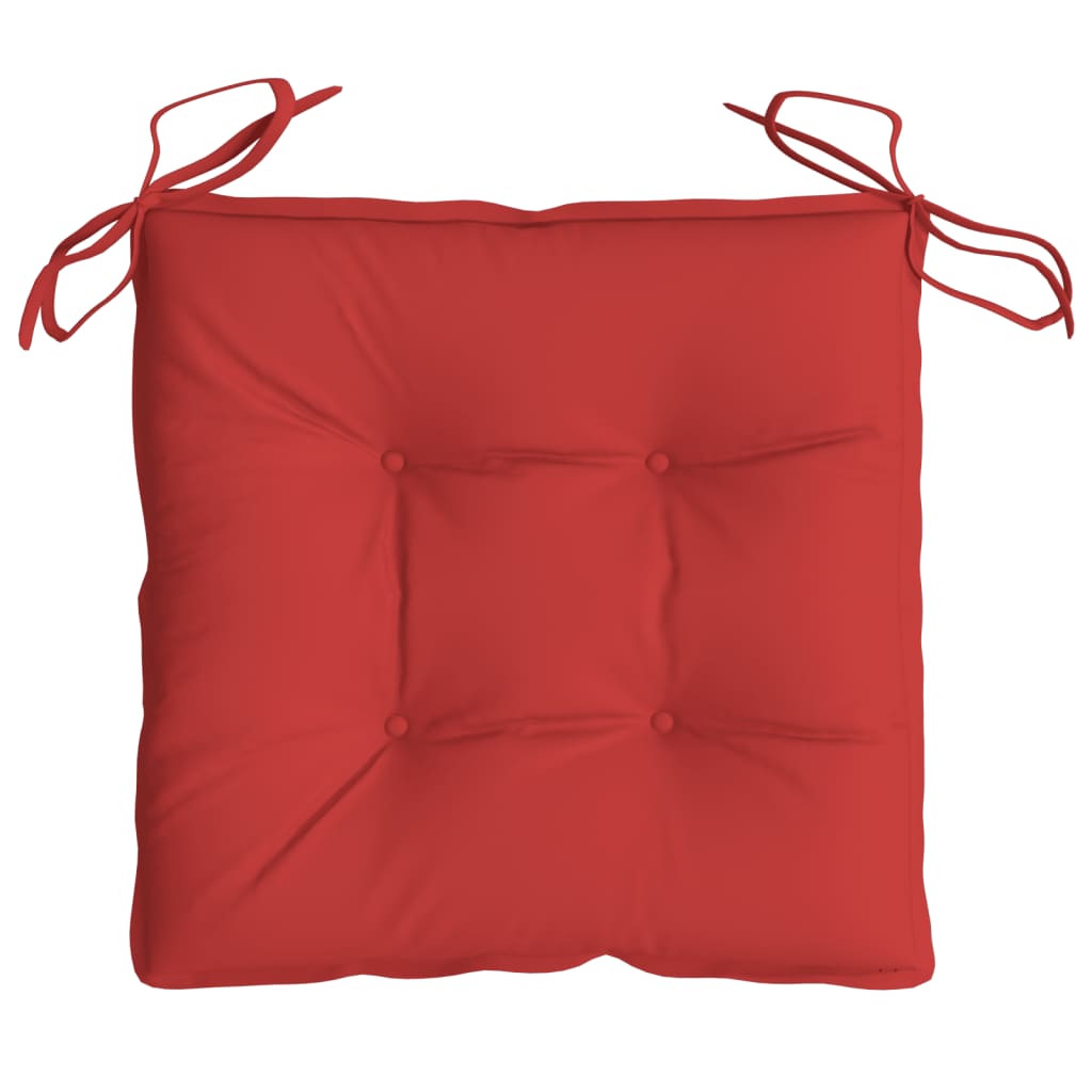 vidaXL Cojines de silla de jardín 2 uds tela Oxford rojo 50x50x7 cm