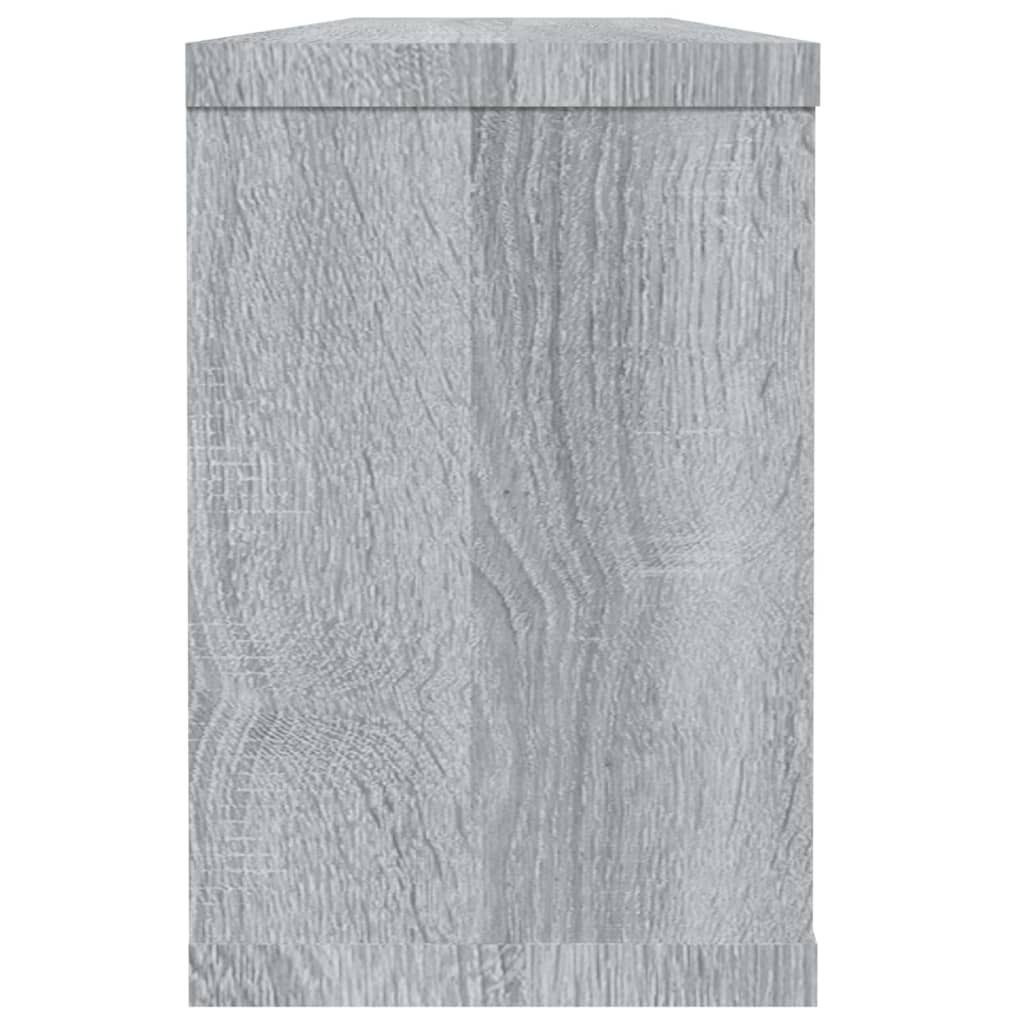 vidaXL Estantes cúbicos de pared 6 uds madera gris Sonoma 60x15x23 cm