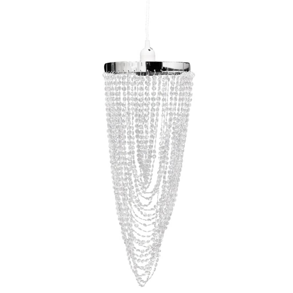 Lámpara colgante elegante con cristales, 22 x 58 cm