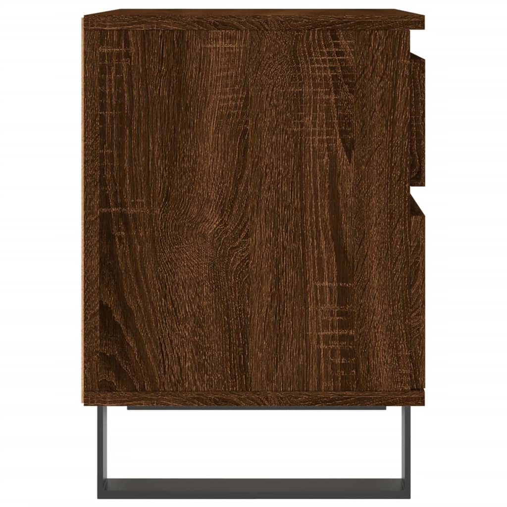 vidaXL Mesita de noche madera de ingeniería marrón roble 40x35x50 cm