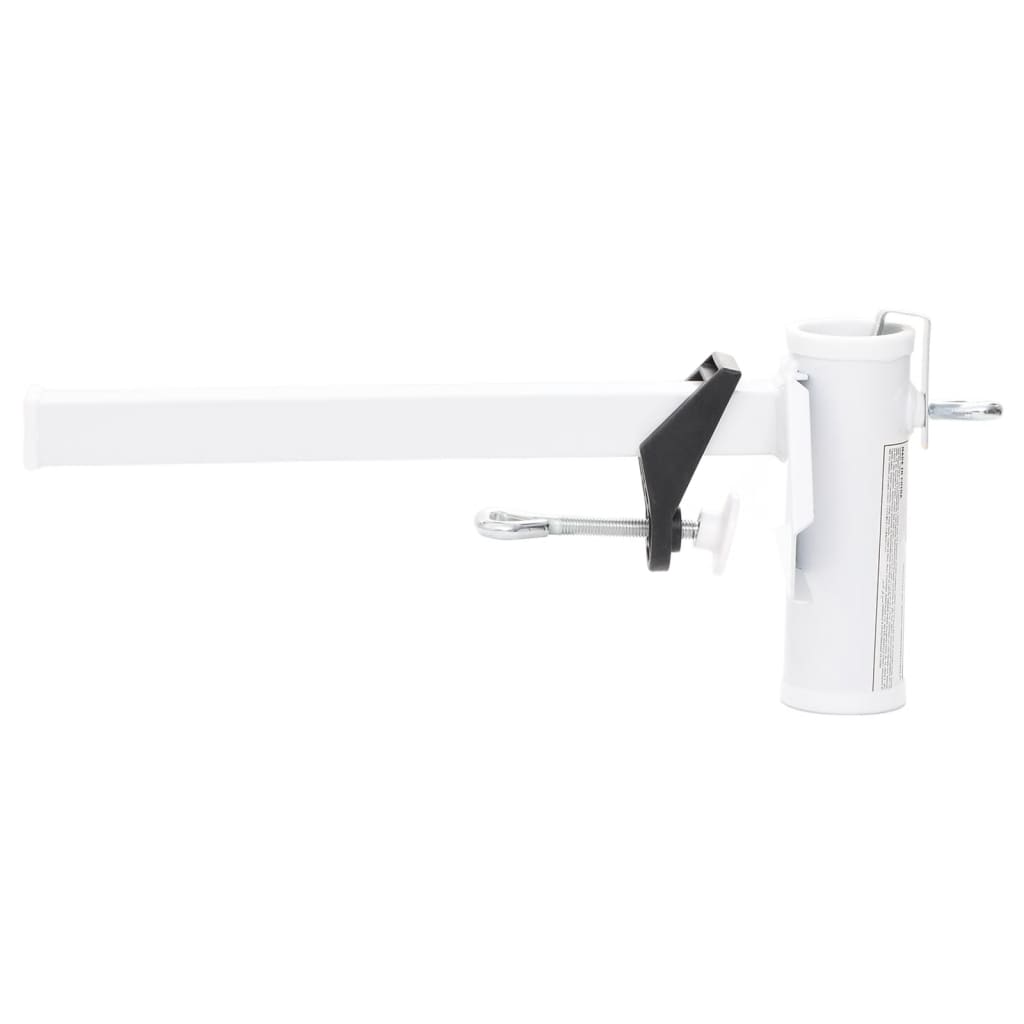 vidaXL Abrazadera de sombrilla para balcón acero blanco 38 mm