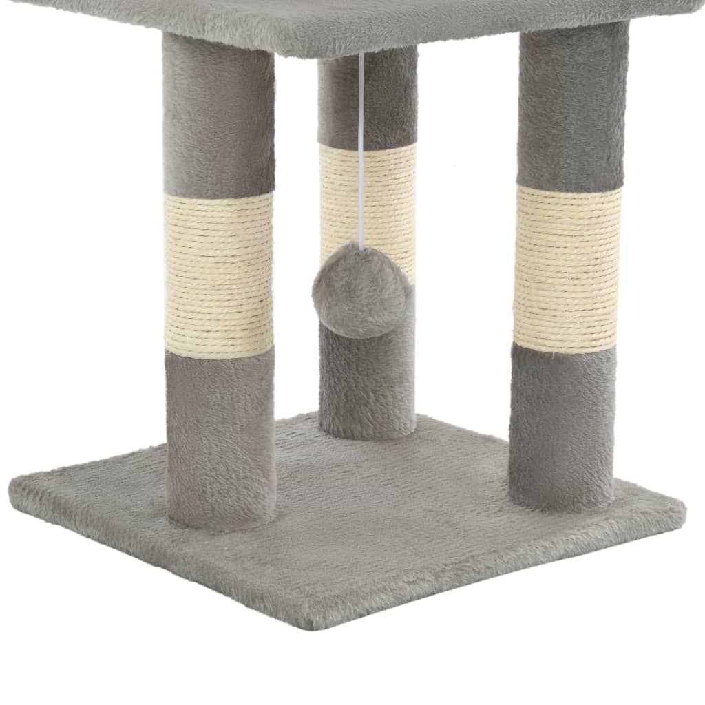 vidaXL Rascador para gatos con poste de sisal 65 cm gris
