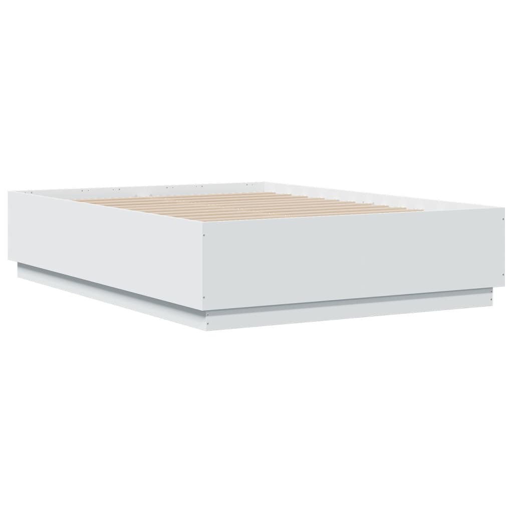 vidaXL Estructura de cama madera de ingeniería blanca 120x190 cm