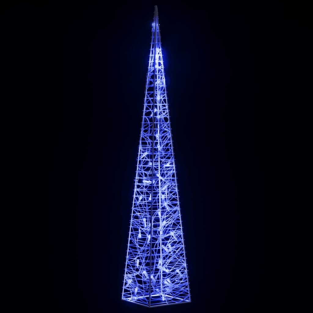 vidaXL Cono de luz LED decorativo acrílico azul 90 cm