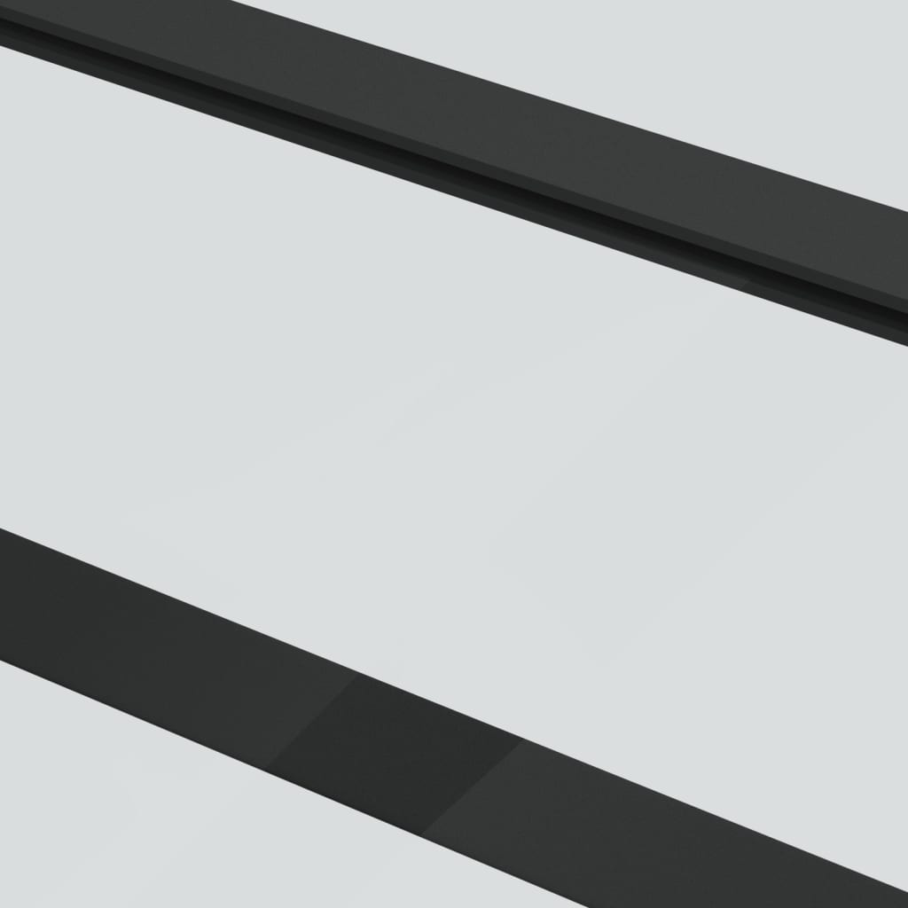 vidaXL Puerta corredera ESG vidrio y aluminio negra 90x205 cm