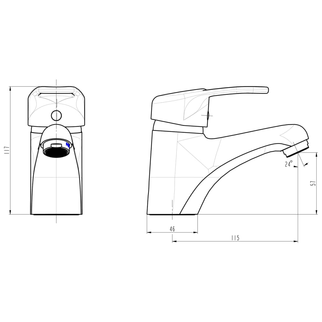 SCHÜTTE Grifo mezclador de lavabo BATONI cromado