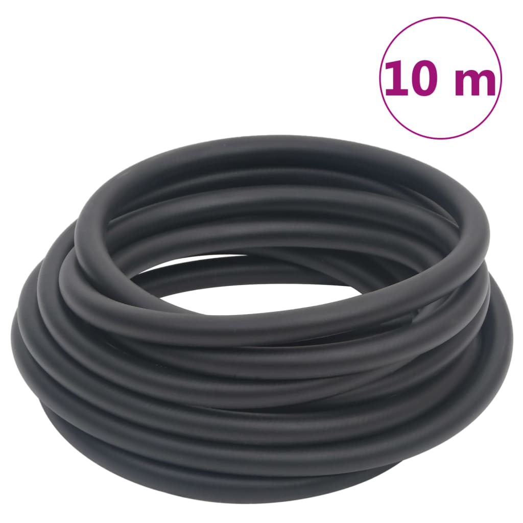 vidaXL Manguera de aire híbrida caucho y PVC negro 15 mm 10 m
