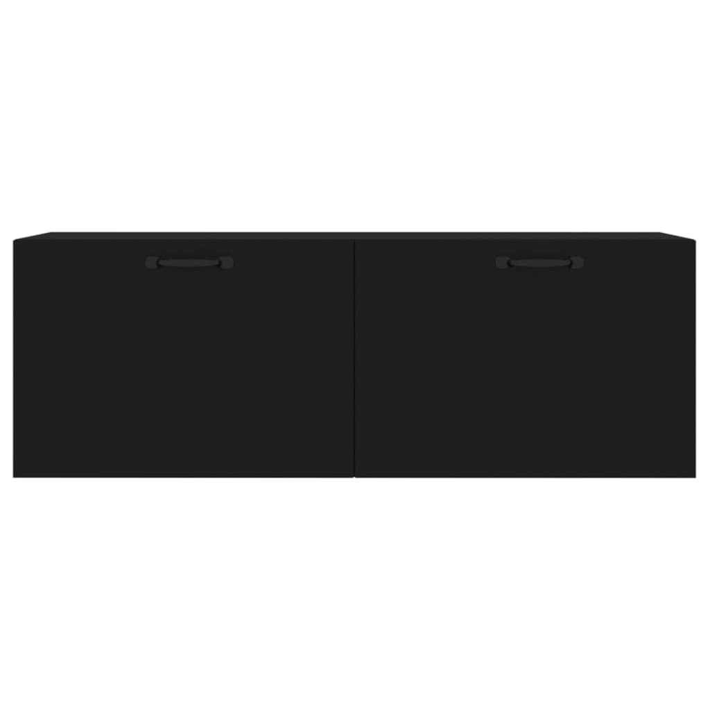 vidaXL Armario de pared madera contrachapada negro 100x36,5x35 cm