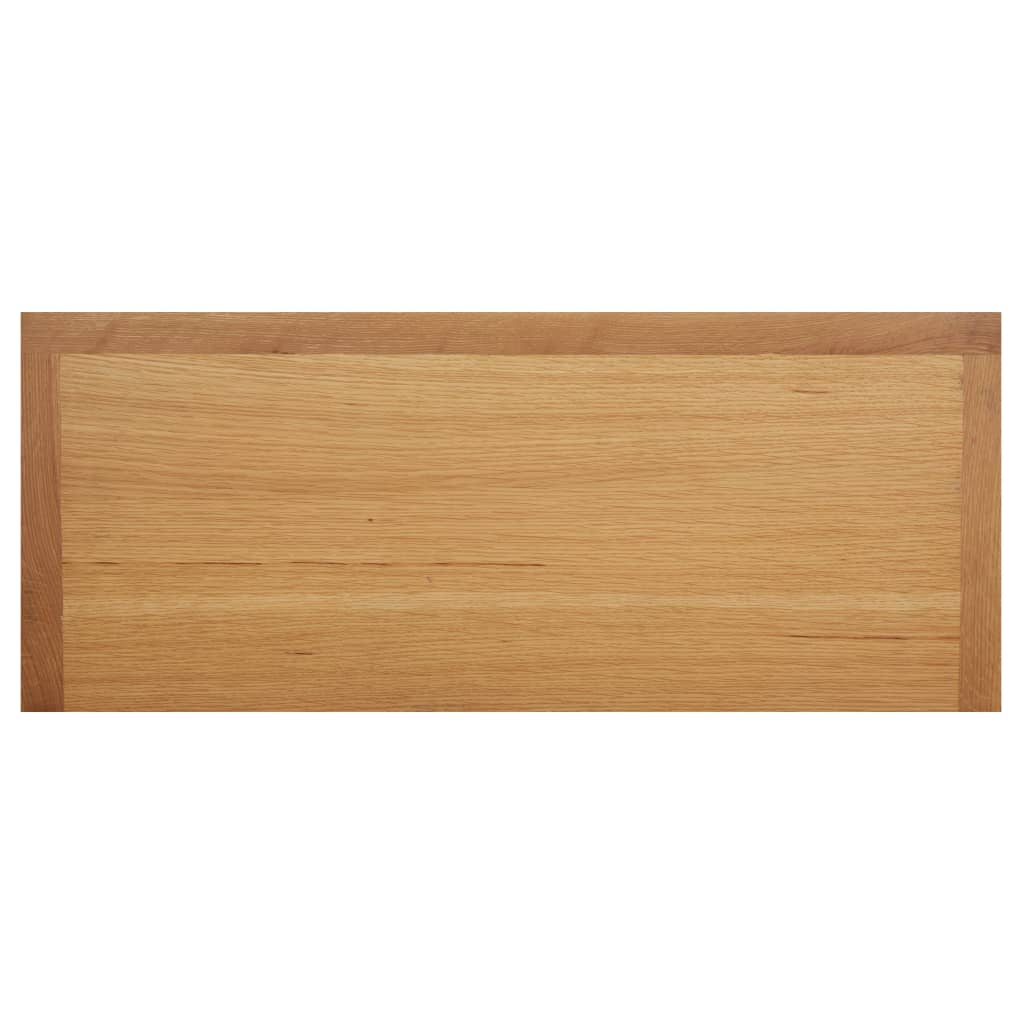 vidaXL Mueble zapatero de madera maciza de roble 90x37x45 cm